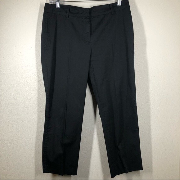 MaxMara Weekend Black Cropped Fit W4 Stretch Dress Pants Trousers 10